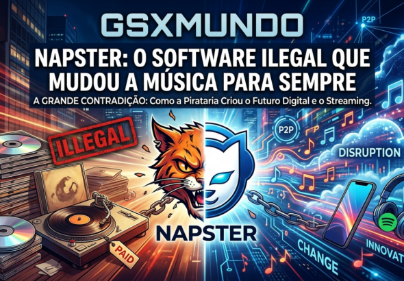 Napster interface do software de compartilhamento P2P lançado em 1999
